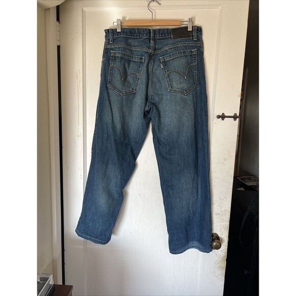 Levi's Vintage Silver Tab Baggy Skater Blue Jeans 34W Y2K - Picture 7 of 16